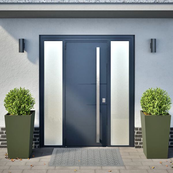 vidaXL Zahradn&iacute; truhl&iacute;ky 2 ks olivově zelen&eacute; 45 x 45 x 75 cm ocel