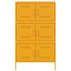 vidaXL Skř&iacute;ň highboard hořčicově žlut&aacute; 68 x 39 x 113 cm ocel