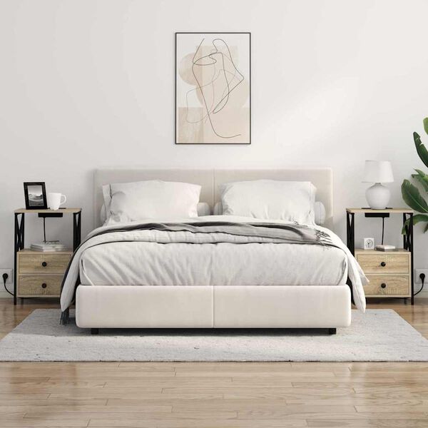 vidaXL Nočn&iacute; skř&iacute;ňka 2 pcs Sonoma dub 40 x 31 x 60 cm kompozitn&iacute; dřevo