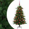 vidaXL Uměl&yacute; v&aacute;nočn&iacute; stromek s baňkami 120 cm 150 LED Tepl&aacute; b&iacute;l&aacute;