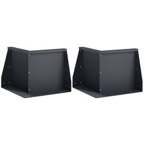 vidaXL Opěrn&aacute; zeď 2 ks 50 x 50 x 30 cm Ocel Antracitov&aacute;