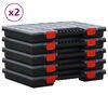 vidaXL Organiz&eacute;ry na souč&aacute;stky 10 ks 40 x 30 x 5 cm polypropylen