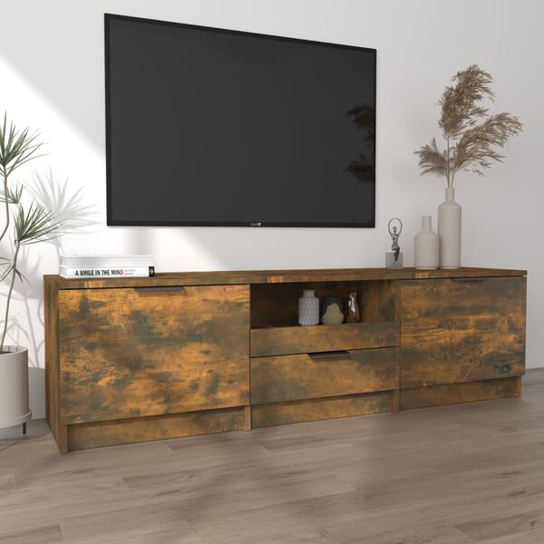 vidaXL TV skříňka kouřový dub 140 x 35 x 40 cm kompozitní dřevo