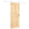 vidaXL Posuvné dveře s kováním 85 x 210 cm masivní borové dřevo