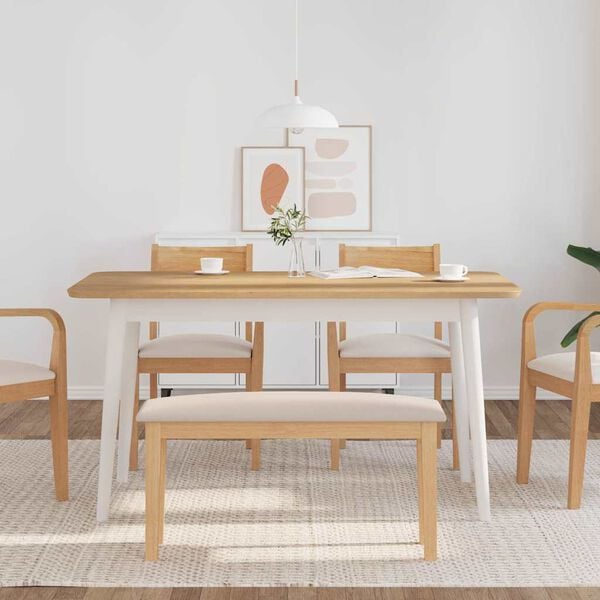 vidaXL Lavice 90 cm z masivního dřeva a gumy