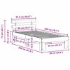 vidaXL R&aacute;m postele s čelo Př&iacute;rodn&iacute; 90 x 200 cm Masivn&iacute; borov&eacute; dřevo
