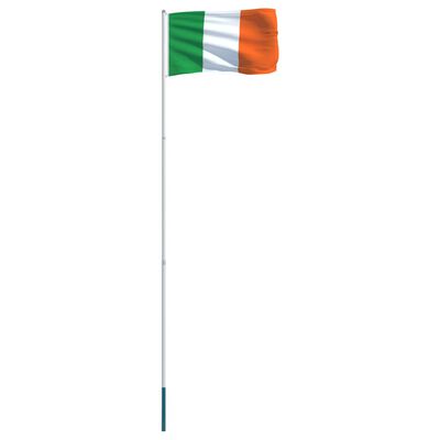 vidaXL Irská vlajka a stožár hliník 4 m