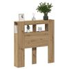 vidaXL Čelo postele LED dub artisan 100x18,5x103,5 cm kompozitní dřevo