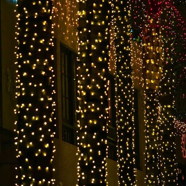 vidaXL Led s&iacute;ť Tmavě zelen&aacute;