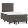 vidaXL Box spring postel s matrac&iacute; tmavě &scaron;ed&aacute; 120 x 200 cm samet
