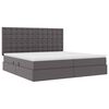 vidaXL Postel s &uacute;ložn&yacute;m prostorem s čelo &Scaron;ed&aacute; 200 x 200 cm Uměl&aacute; kůže