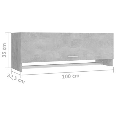 vidaXL Šatní skříň betonově šedá 100 x 32,5 x 35 cm dřevotříska
