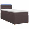 vidaXL Postel boxspring s matrac&iacute; Tmavě hněd&aacute; 90 x 190 cm Textil
