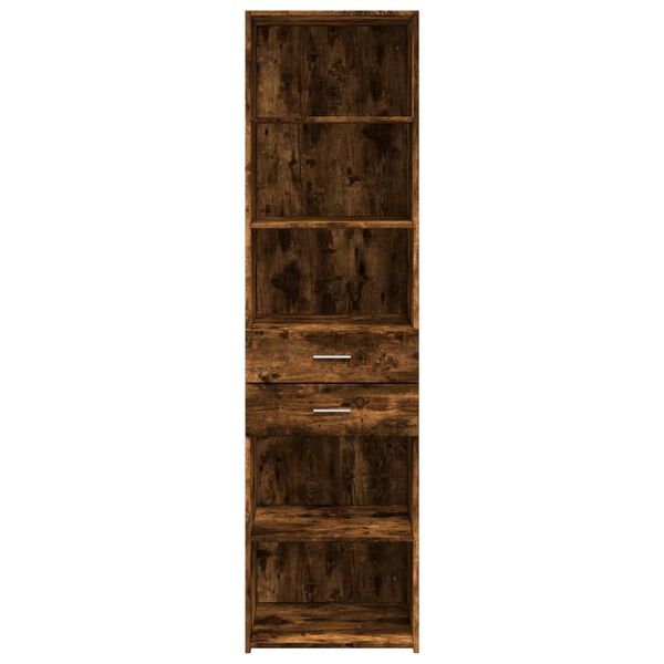 vidaXL Skř&iacute;ň highboard kouřov&yacute; dub 50 x 42,5 x 185 cm kompozitn&iacute; dřevo