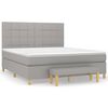 vidaXL Box spring postel s matrac&iacute; světle &scaron;ed&aacute; 180 x 200 cm textil