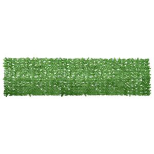 vidaXL Balk&oacute;nov&aacute; z&aacute;stěna s zelen&yacute;mi listy 400 x 100 cm