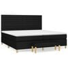 vidaXL Box spring postel s matrac&iacute; čern&aacute; 200x200 cm textil