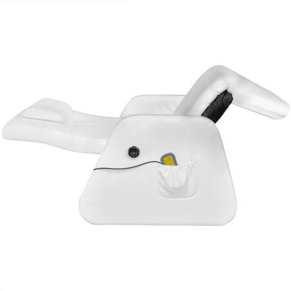 vidaXL Masážní křeslo bílé umělá kůže