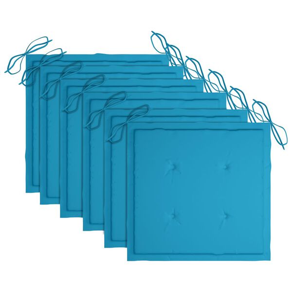 vidaXL Skládací zahradní židle s poduškami 6 ks masivní akáciové dřevo