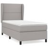 vidaXL Box spring postel s matrac&iacute; světle &scaron;ed&aacute; 90x200 cm textil