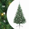 vidaXL Uměl&yacute; osvětlen&yacute; v&aacute;nočn&iacute; stromeček Zelen&aacute; 180 cm PVC