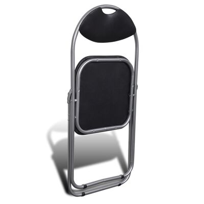 vidaXL Skládací jídelní židle 6 ks černé umělá kůže