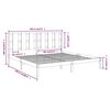 vidaXL Rám postele bílý masivní dřevo 180 x 200 cm Super King