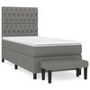vidaXL Box spring postel s matrac&iacute; tmavě &scaron;ed&aacute; 100 x 200 cm textil