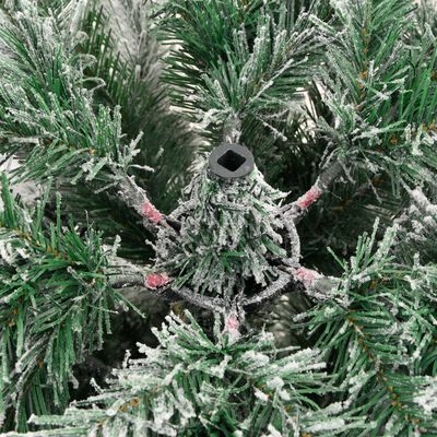 vidaXL Umělý sklápěcí vánoční stromek se sněhem 120 cm