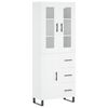 vidaXL Skř&iacute;ň highboard b&iacute;l&aacute; 69,5 x 34 x 180 cm kompozitn&iacute; dřevo