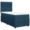 vidaXL Box spring postel s matrac&iacute; tmavě modr&aacute; 90x200 cm samet