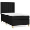 vidaXL Box spring postel s matrac&iacute; čern&aacute; 100 x 200 cm textil