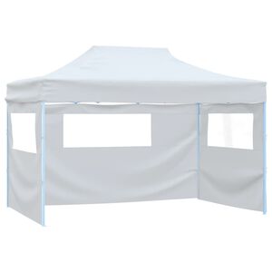 vidaXL Skl&aacute;dac&iacute; party stan se 3 stěnami 291x413x315 cm b&iacute;l&yacute;