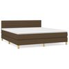 vidaXL Box spring postel s matrac&iacute; tmavě hněd&aacute; 180x200 cm textil