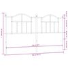 vidaXL Kovov&eacute; n&aacute;hradn&iacute; čelo postele b&iacute;l&eacute; 160 cm
