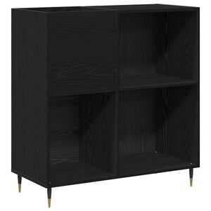 vidaXL Skř&iacute;ň na gramofonov&eacute; desky Čern&yacute; dub 85 x 38 x 89 cm