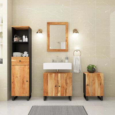 vidaXL 4dílná koupelnová sestava masivní akáciové dřevo