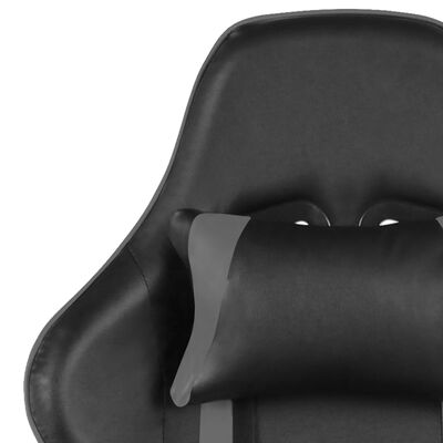 vidaXL Otočná herní židle šedá PVC