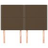vidaXL Čelo postele tmavě hněd&eacute; 144x5x118/128 cm l&aacute;tkov&eacute;