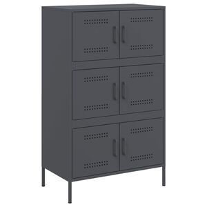 vidaXL Skř&iacute;ň highboard antracitov&aacute; 68 x 39 x 113 cm ocel