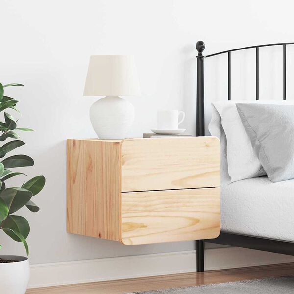 vidaXL Nočn&iacute; stolek Hněd&aacute; 39 x 34 x 33 cm Masivn&iacute; borov&eacute; dřevo