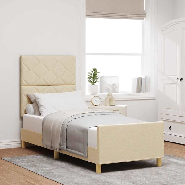 vidaXL R&aacute;m postele s čelo Kr&eacute;mov&aacute; 80 x 200 cm textil