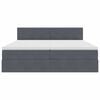 vidaXL Postel s &uacute;ložn&yacute;m prostorem s matrac&iacute; Tmavě &scaron;ed&aacute; 90 x 200 cm