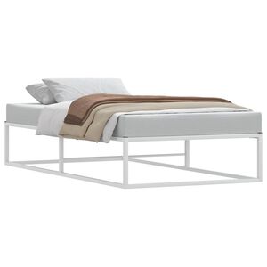 vidaXL R&aacute;m postele bez matrace b&iacute;l&yacute; 90x200 cm kovov&yacute;