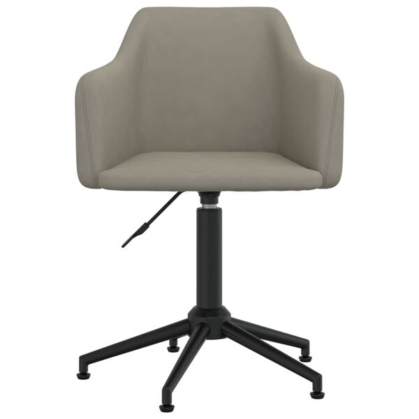 vidaXL Otočn&aacute; j&iacute;deln&iacute; židle světle &scaron;ed&aacute; samet