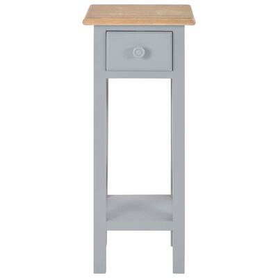 vidaXL Odkládací stolek šedý 27 x 27 x 65,5 cm dřevo