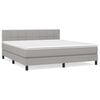 vidaXL Box spring postel s matrac&iacute; světle &scaron;ed&aacute; 160 x 200 cm textil