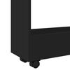 vidaXL Úzký úložný vozík 3patrový černý kompozitní dřevo
