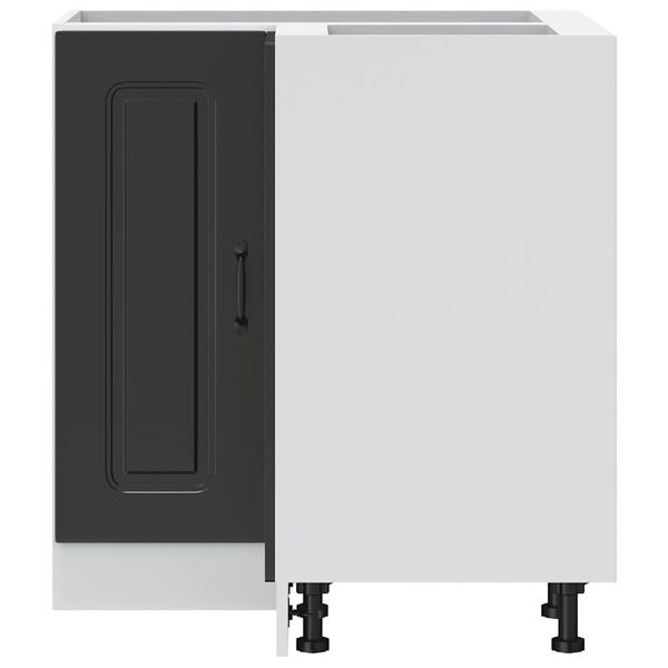 vidaXL Kuchyňská rohová skříňka "Kalmar" černý kompozitní dřevo