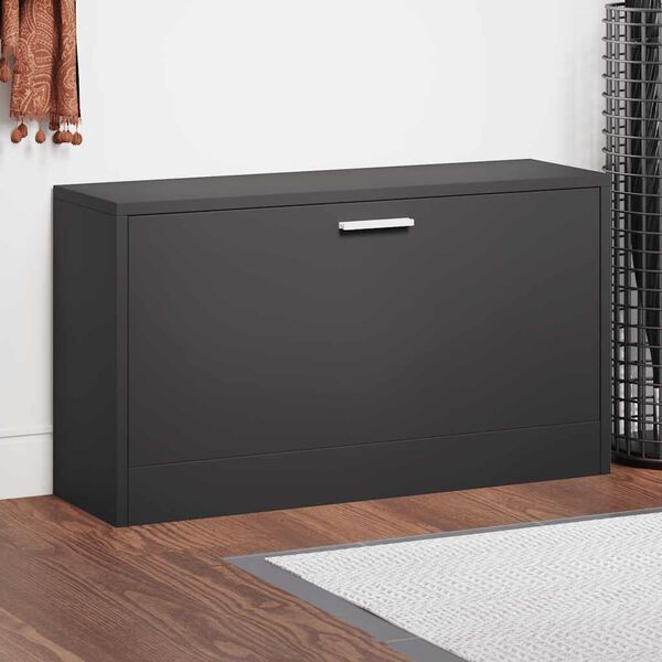 vidaXL Botn&iacute;k čern&aacute; 80 x 24 x 45 cm, dřevo